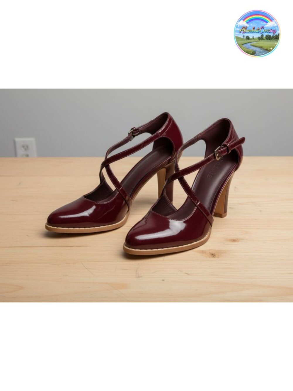 Women's Faux Leather Pointed Toe Chunky Heel Pumps